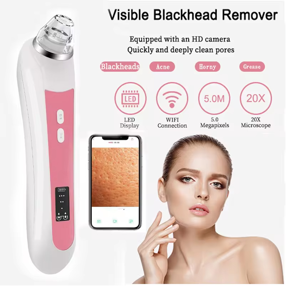 Pore Vacuum - Kamera ile 6 kafaları gözenek temizleyici