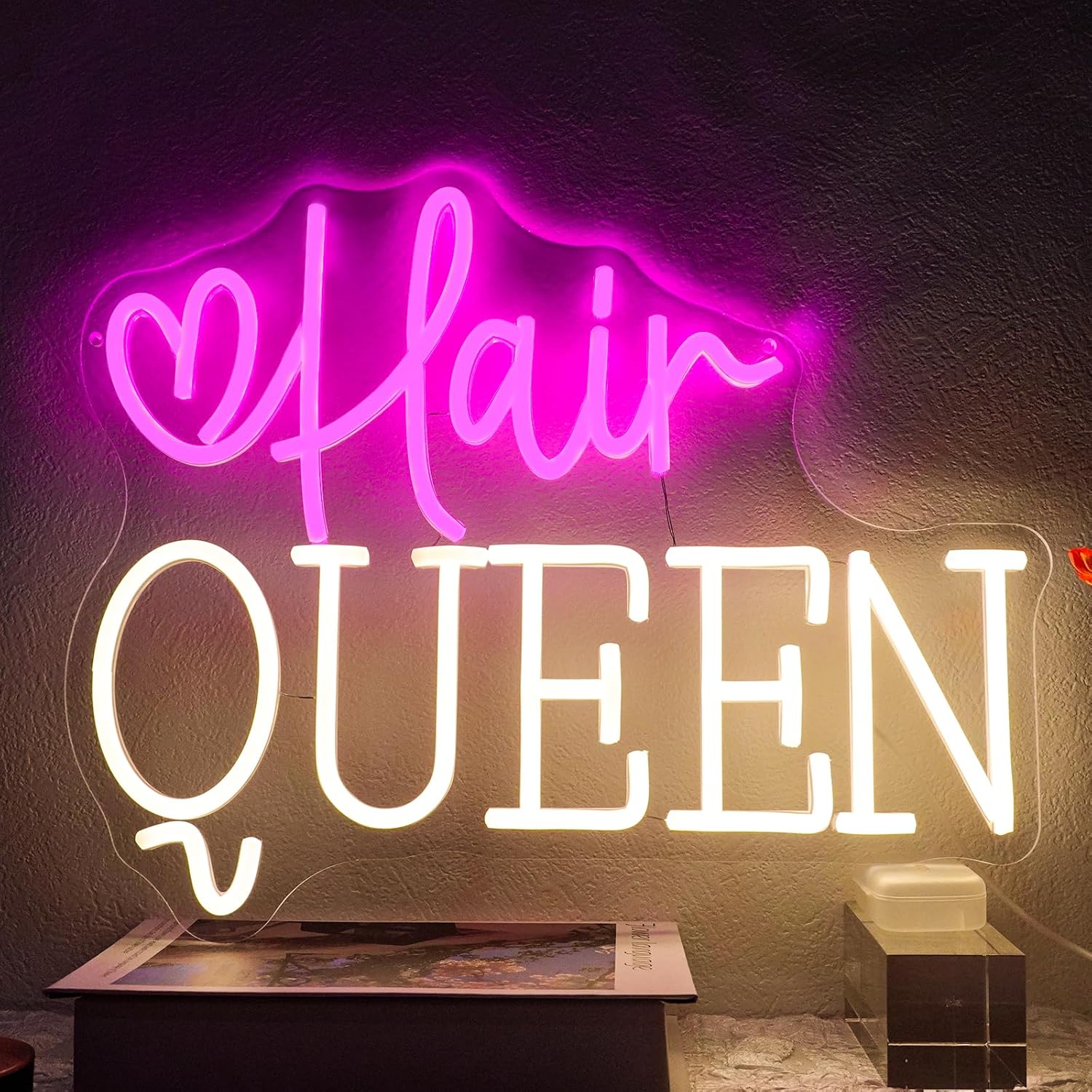 Beauty Queen Makeup Studio - Saç Kraliçesi Neon Tabela USB ile