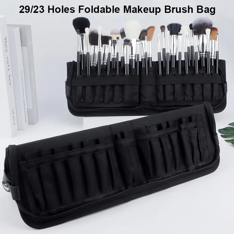 Beauty Makeup Case - 29/23 Delik Katlanabilir Makyaj Fırça Çantası