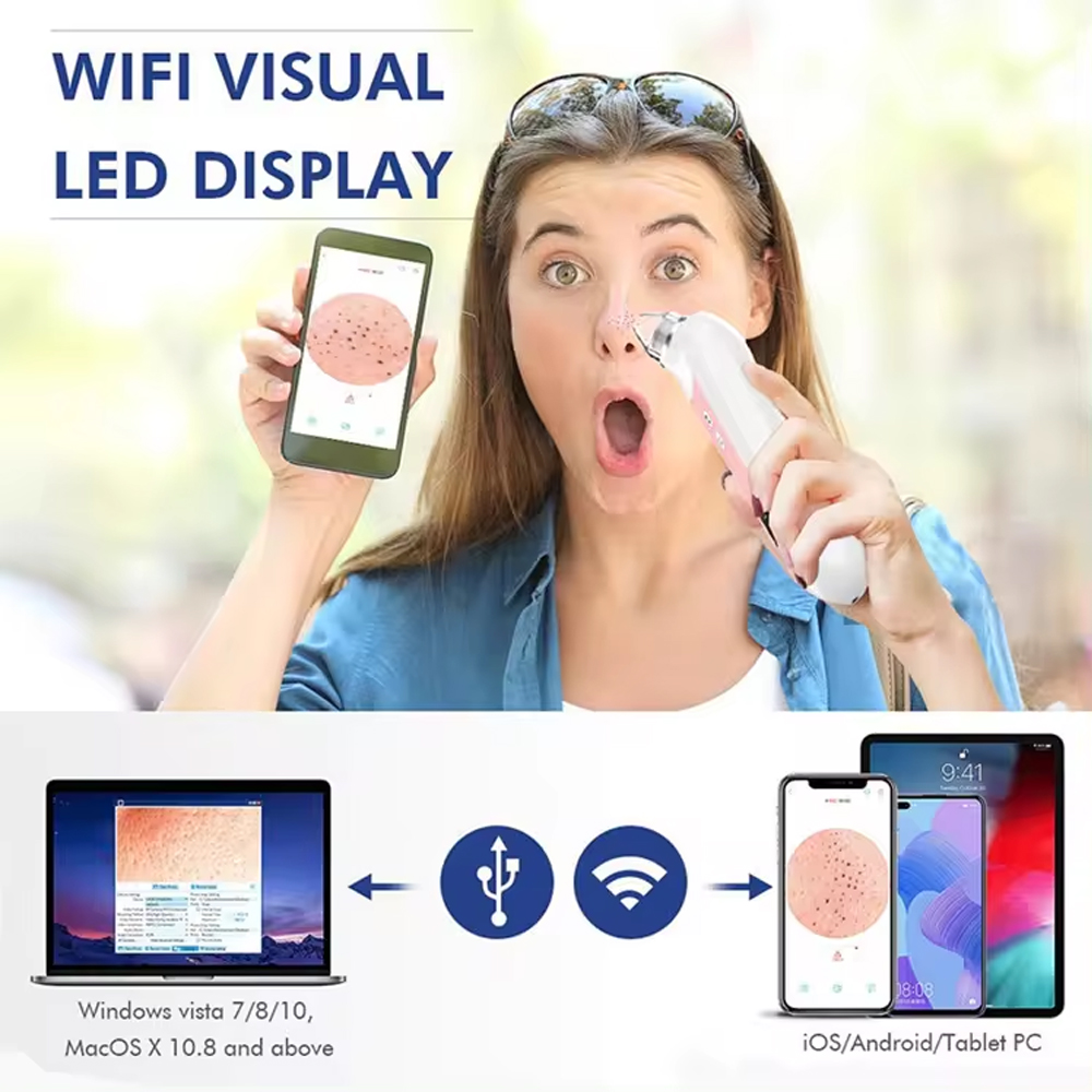 Kamera ile 6 kafaları gözenek  - Pore Vacuum incelemesi ve fiyatı