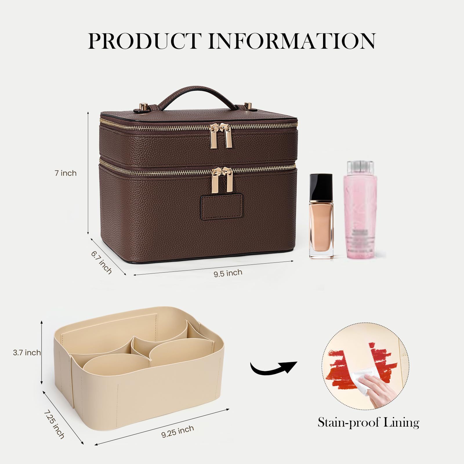 Büyük Kapasiteli Çift Katmanlı - Beauty Makeup Case incelemesi ve fiyatı